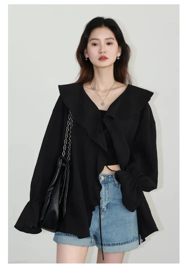 Obsidian Phoenix Women’s Ruffled Edge Shirt