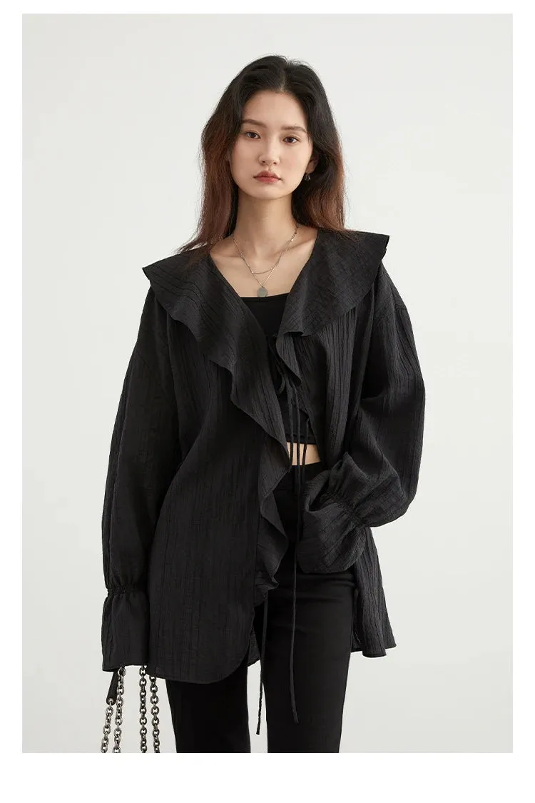 Obsidian Phoenix Women’s Ruffled Edge Shirt