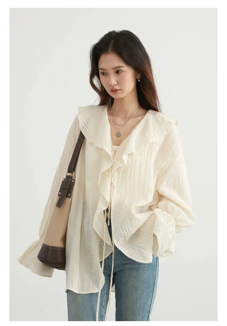 Obsidian Phoenix Women’s Ruffled Edge Shirt