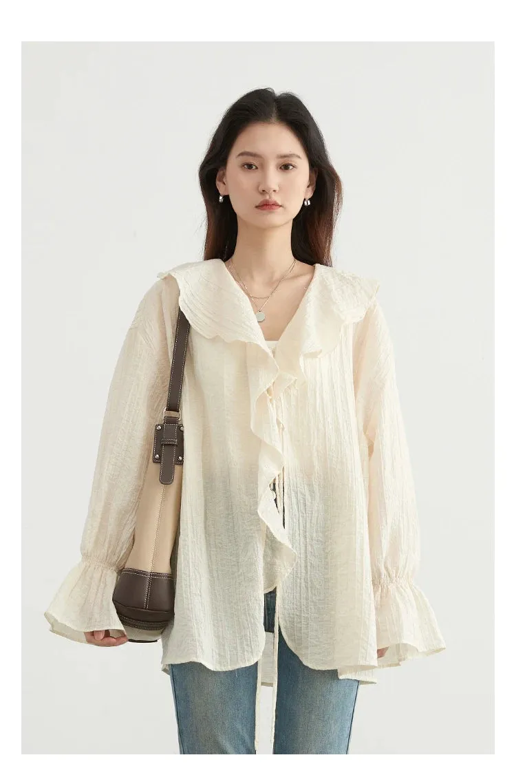 Obsidian Phoenix Women’s Ruffled Edge Shirt