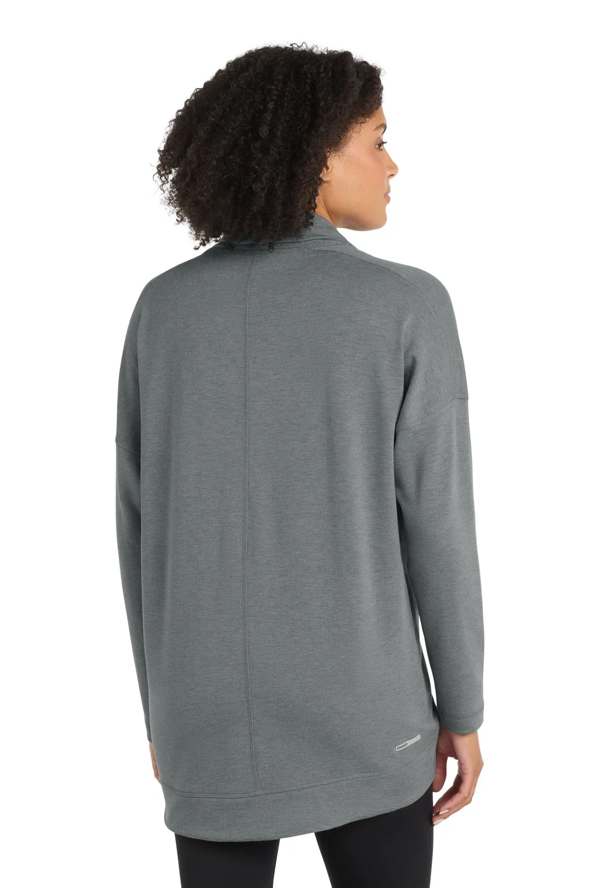 OGIO Women's Luuma Cocoon Fleece. LOG811 Petrol Grey Heather