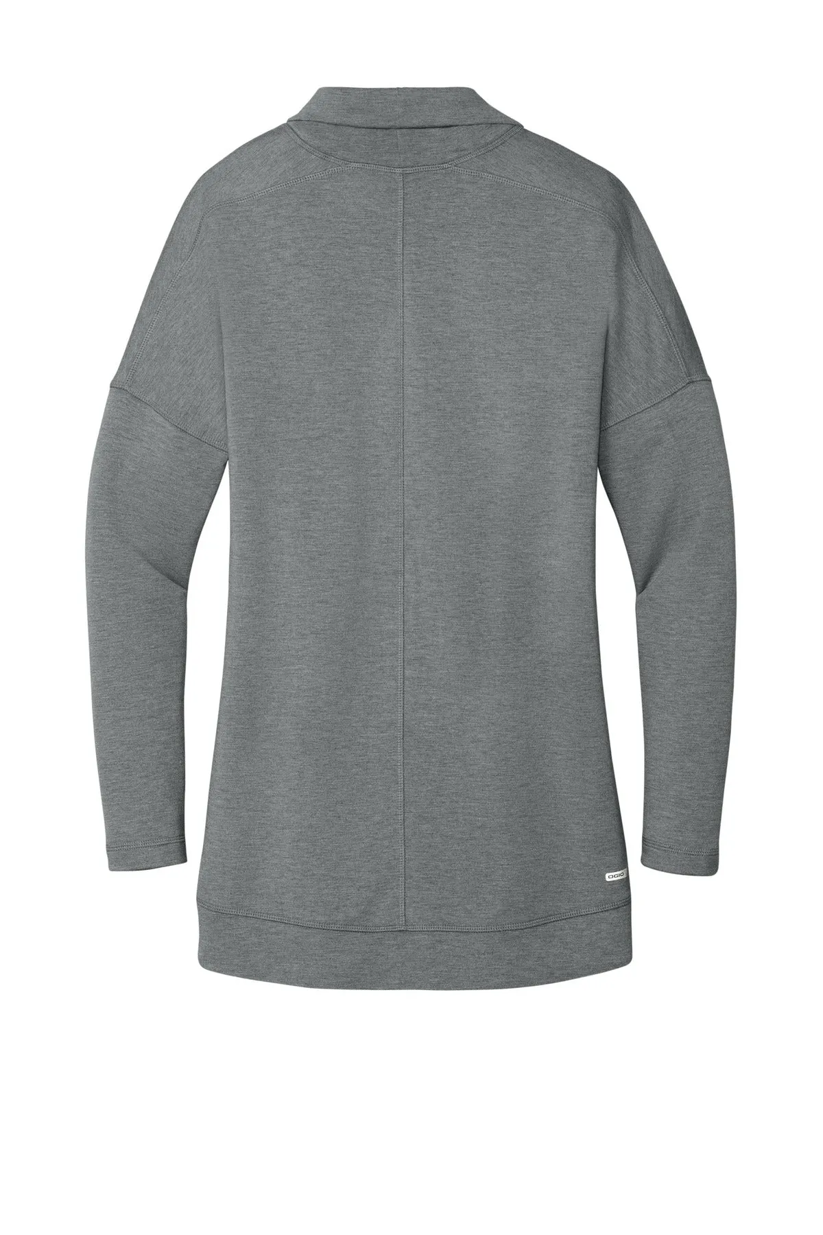 OGIO Women's Luuma Cocoon Fleece. LOG811 Petrol Grey Heather