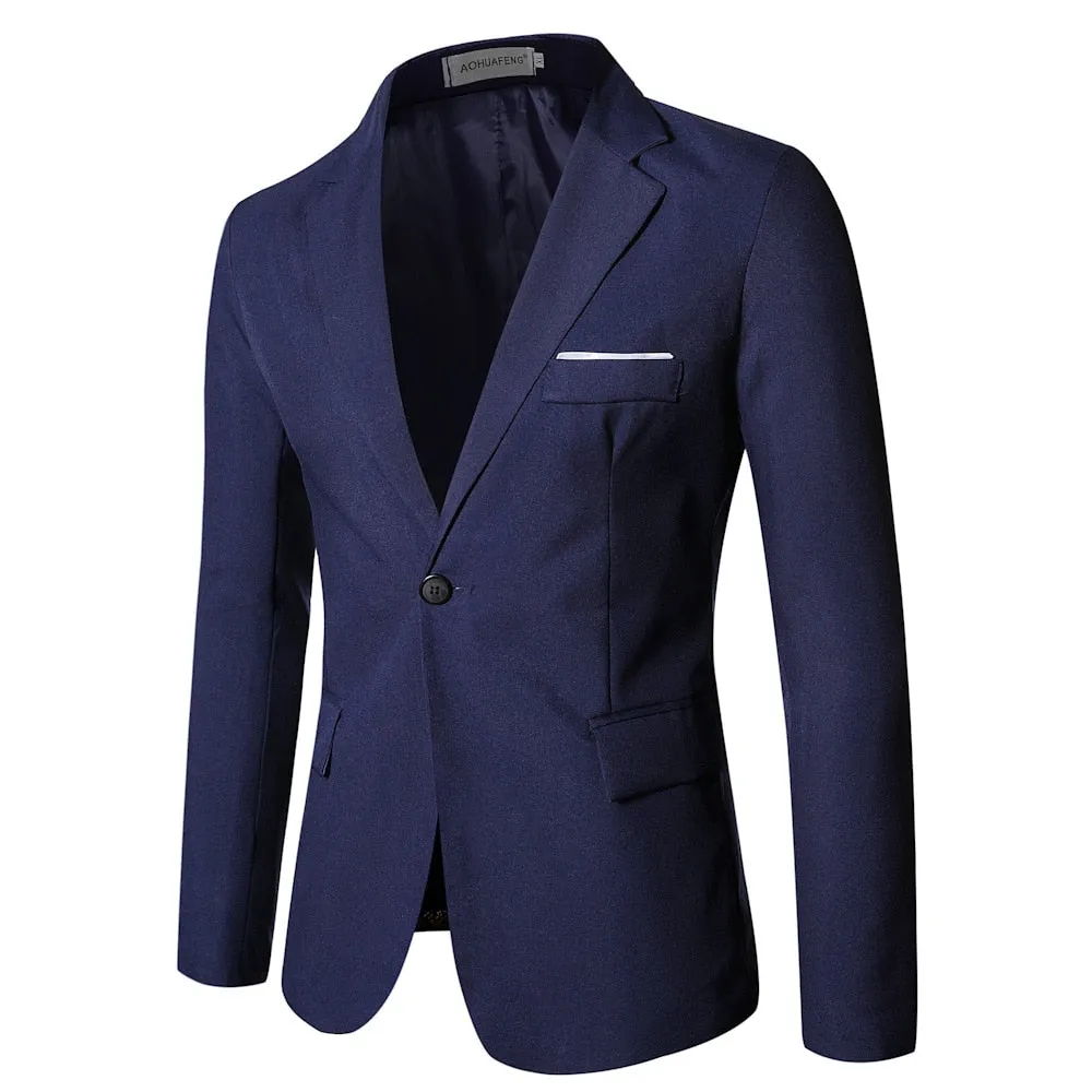 One-Button Blazer for Men