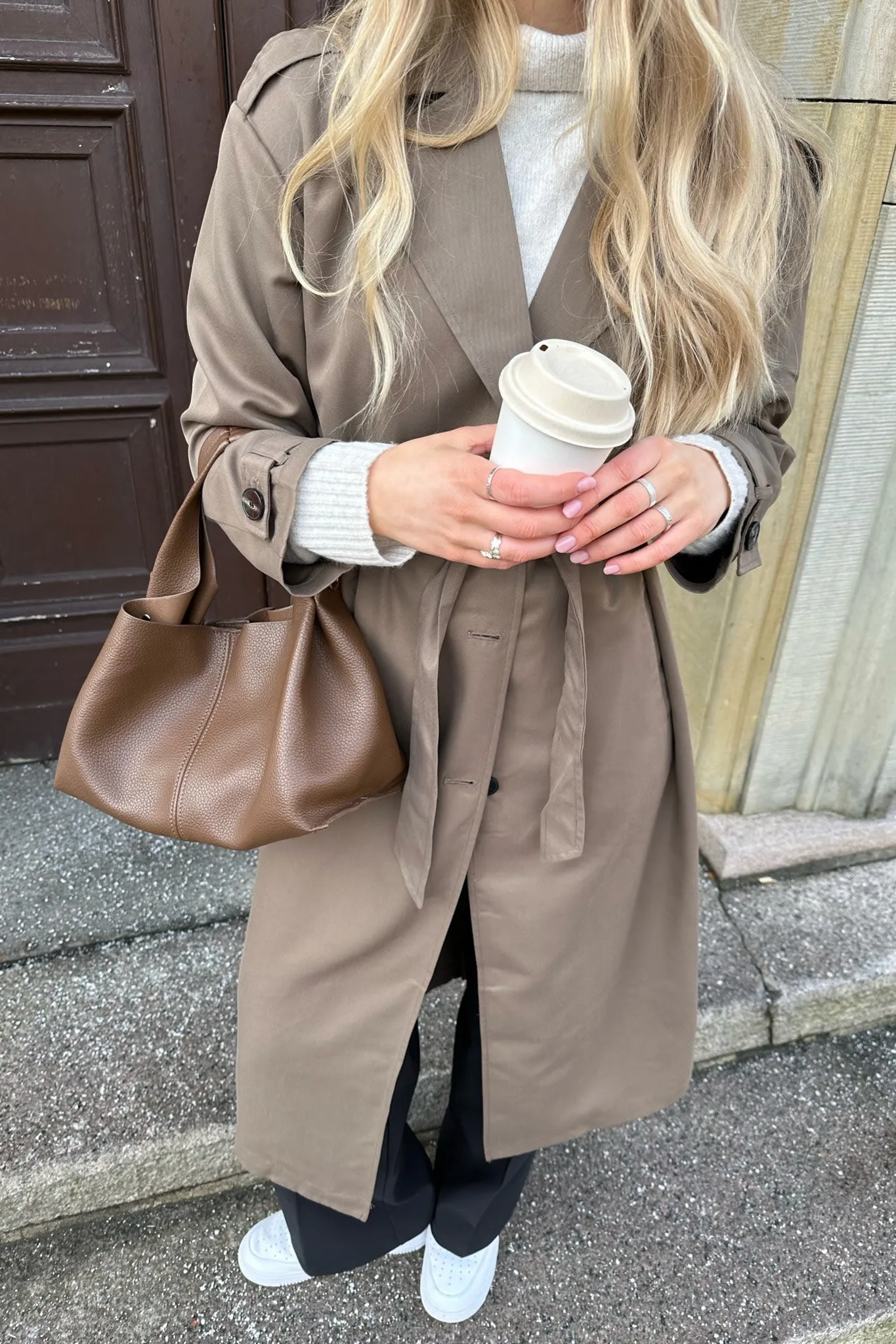 ONLLine Trenchcoat - Mørkebrun