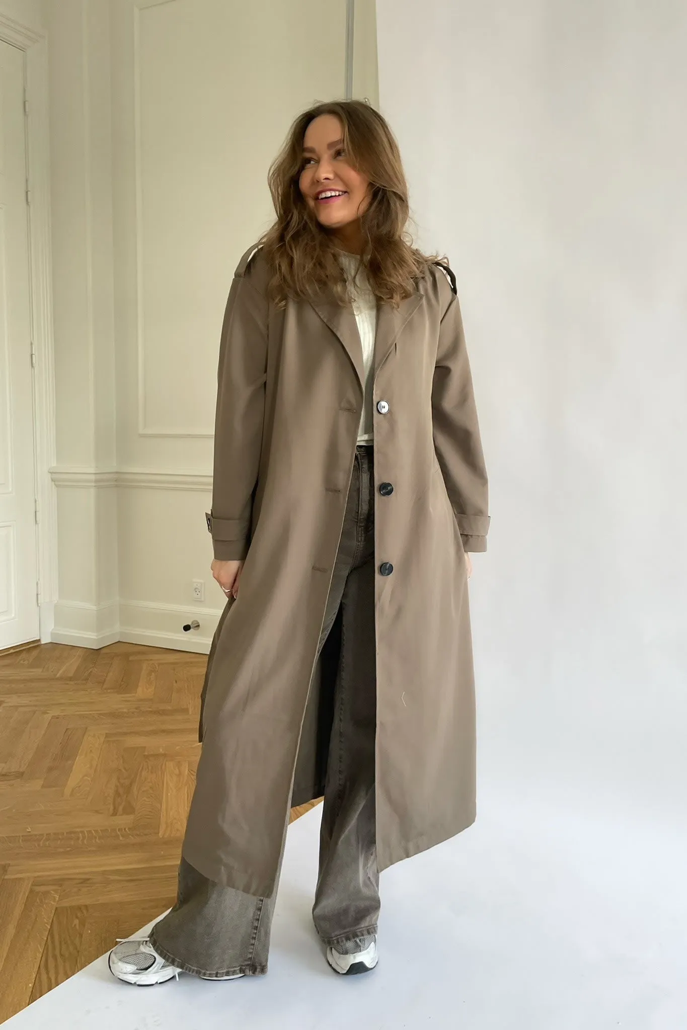 ONLLine Trenchcoat - Mørkebrun