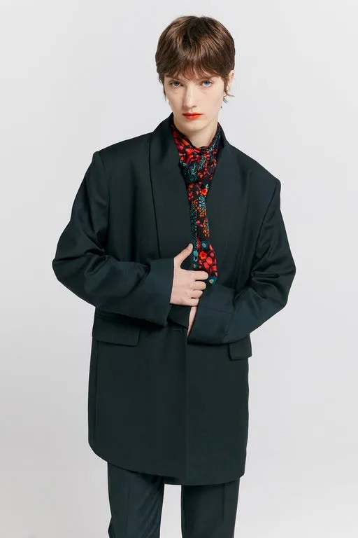 Oversized Dinner Jacket Dark Green