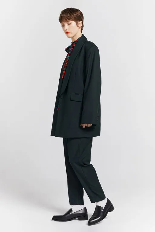 Oversized Dinner Jacket Dark Green