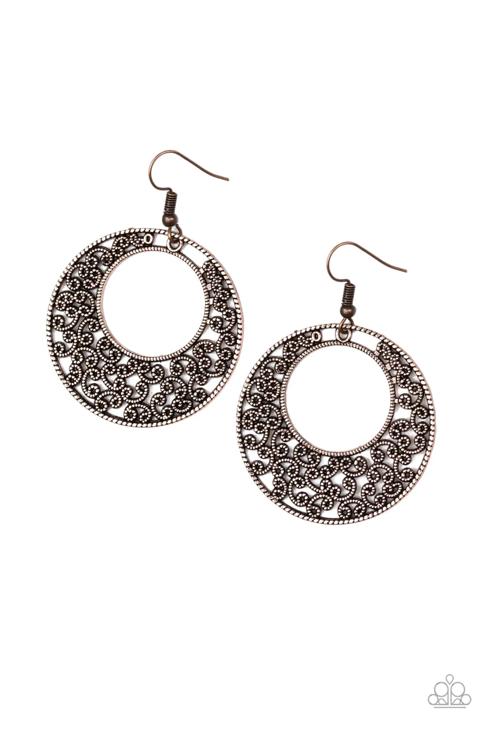 Paparazzi Wistfully Winchester Earrings Copper