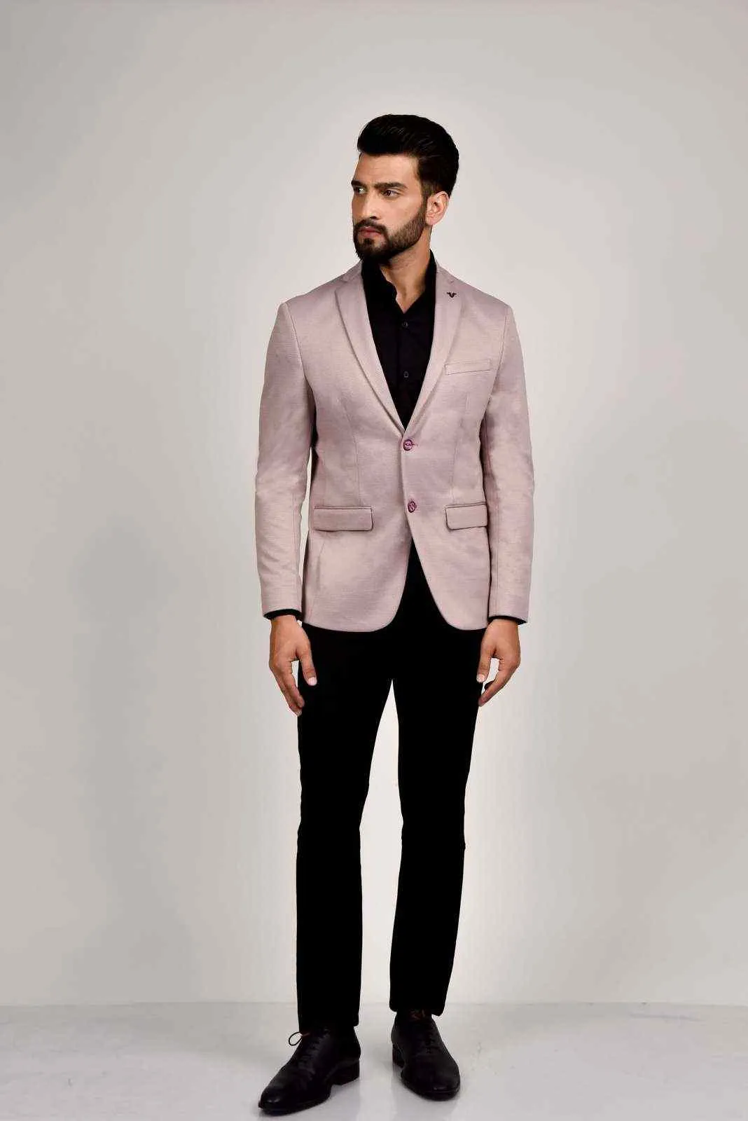Peach Knit Blazer