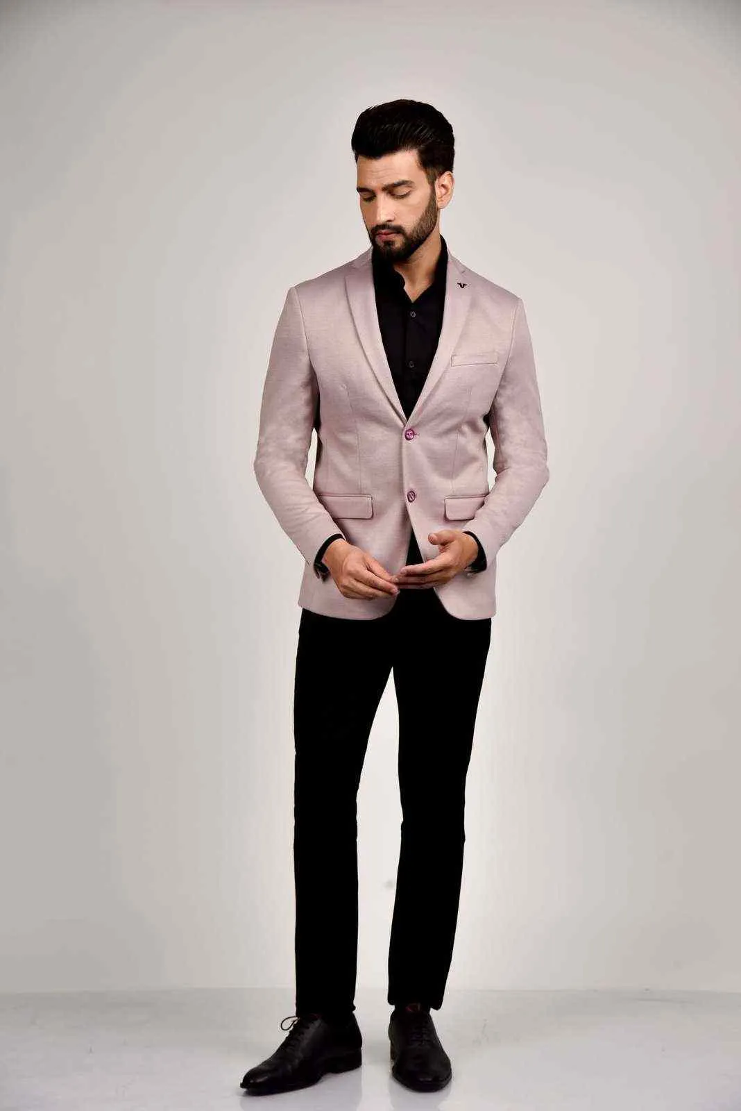 Peach Knit Blazer