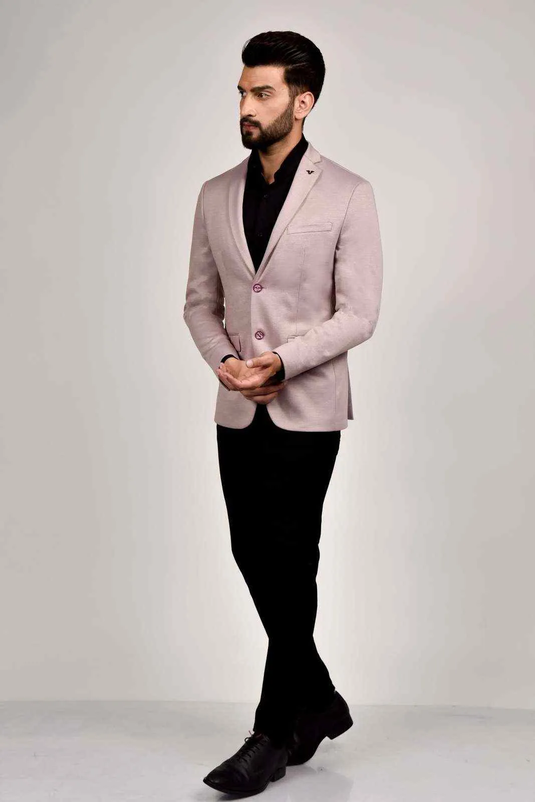 Peach Knit Blazer