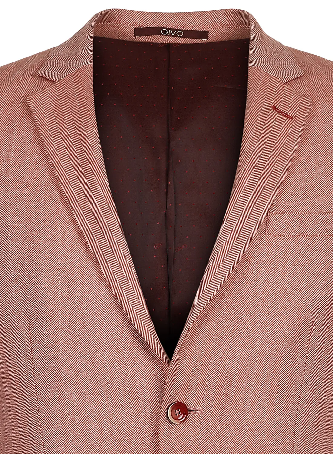 Pink Tweed Solid Notch Collar Jacket