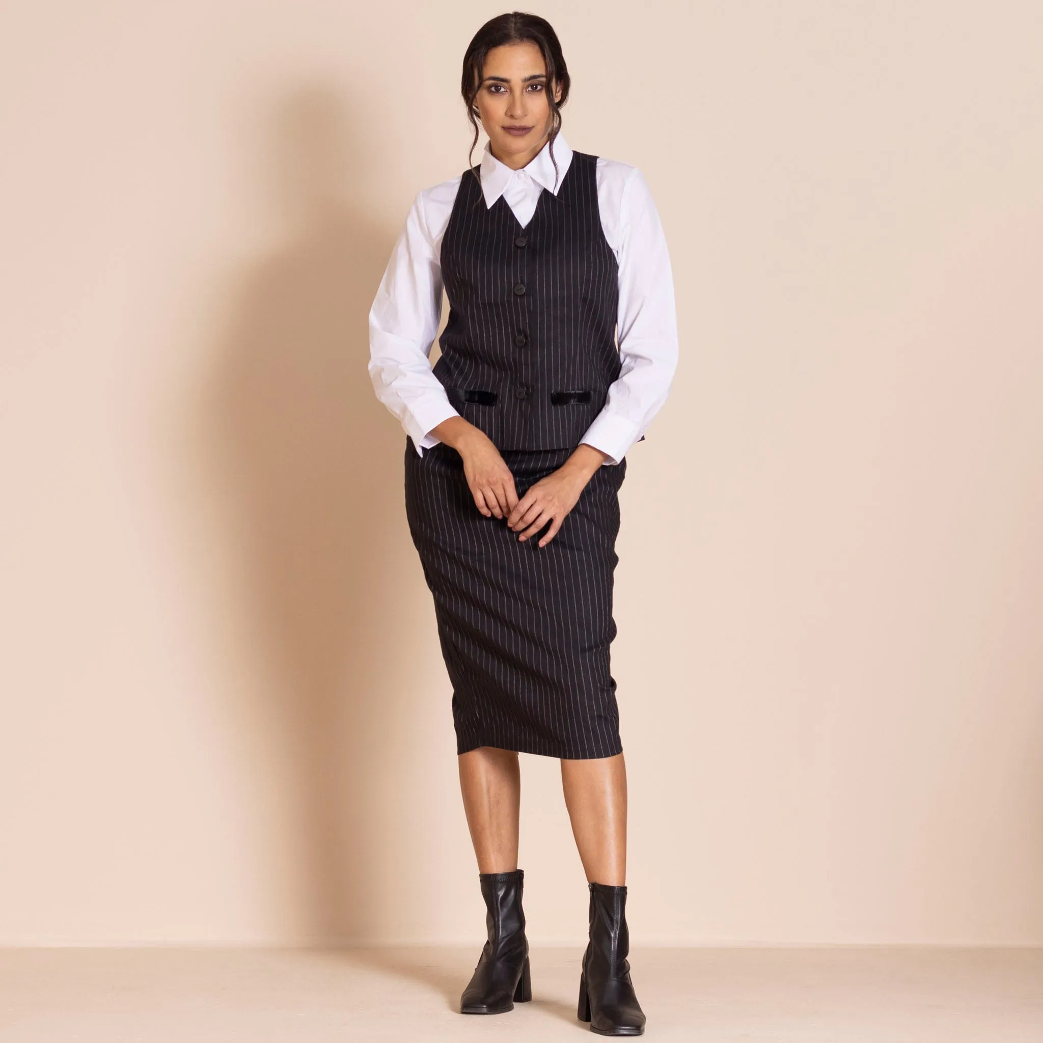pinstripe waistcoat
