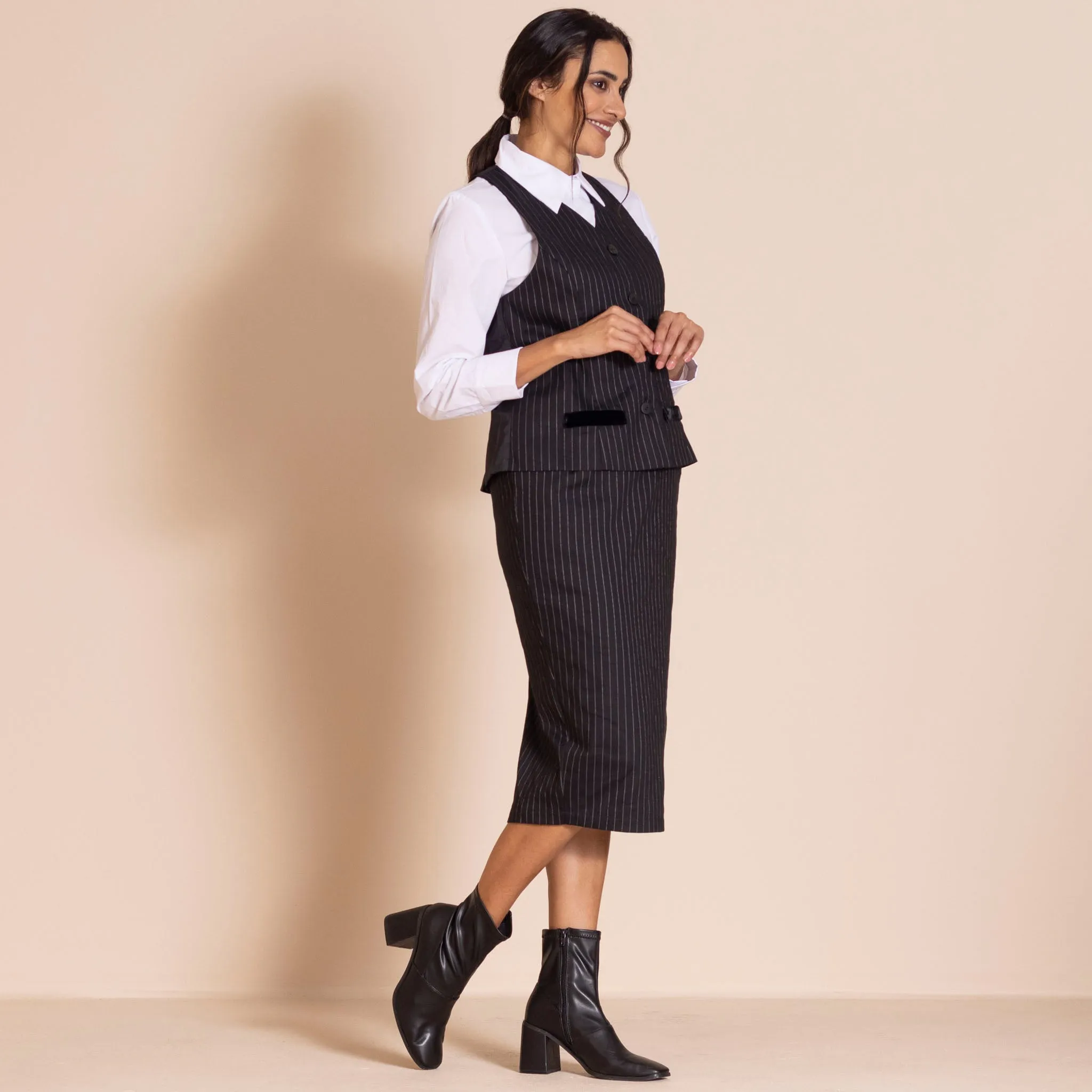 pinstripe waistcoat