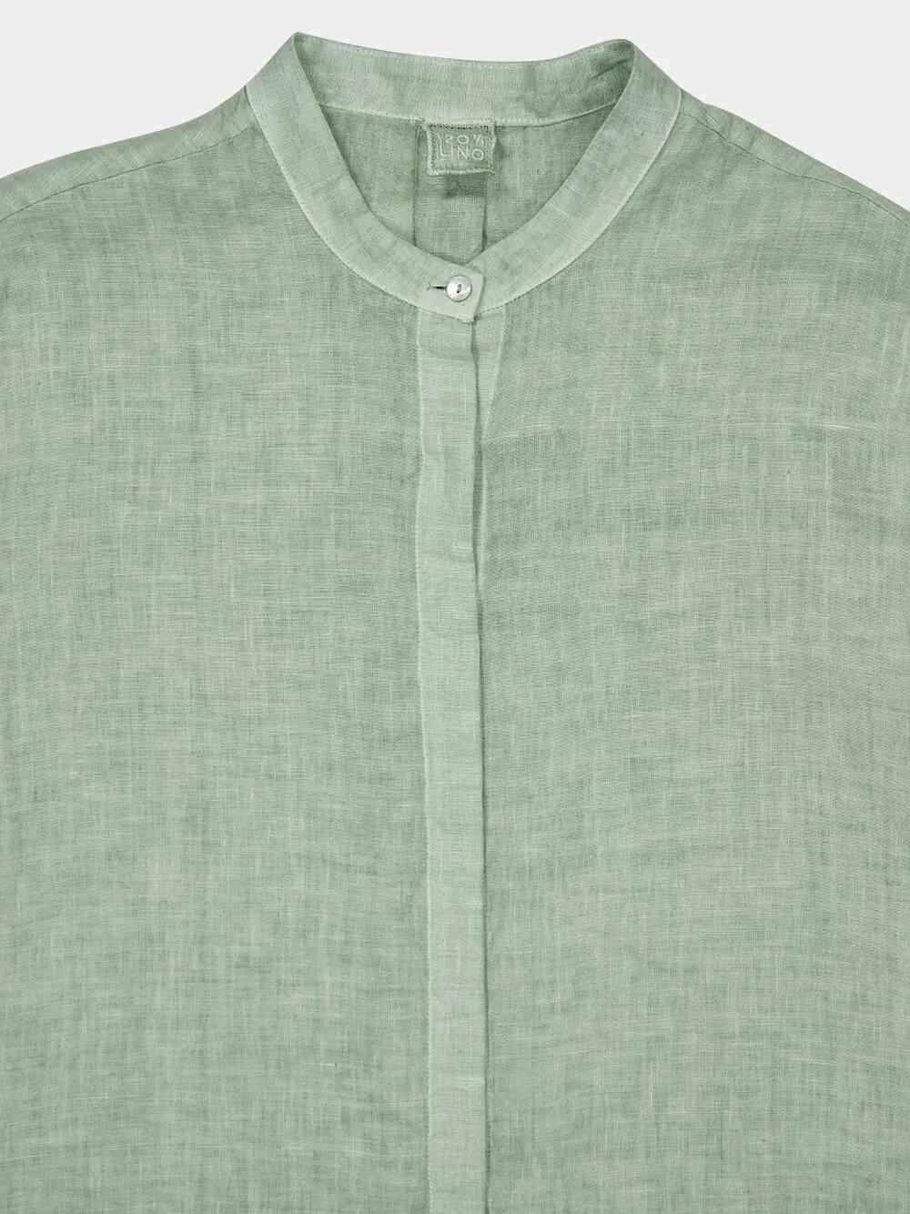 Pistache Soft Fade Cropped Short Sleeve Shirt