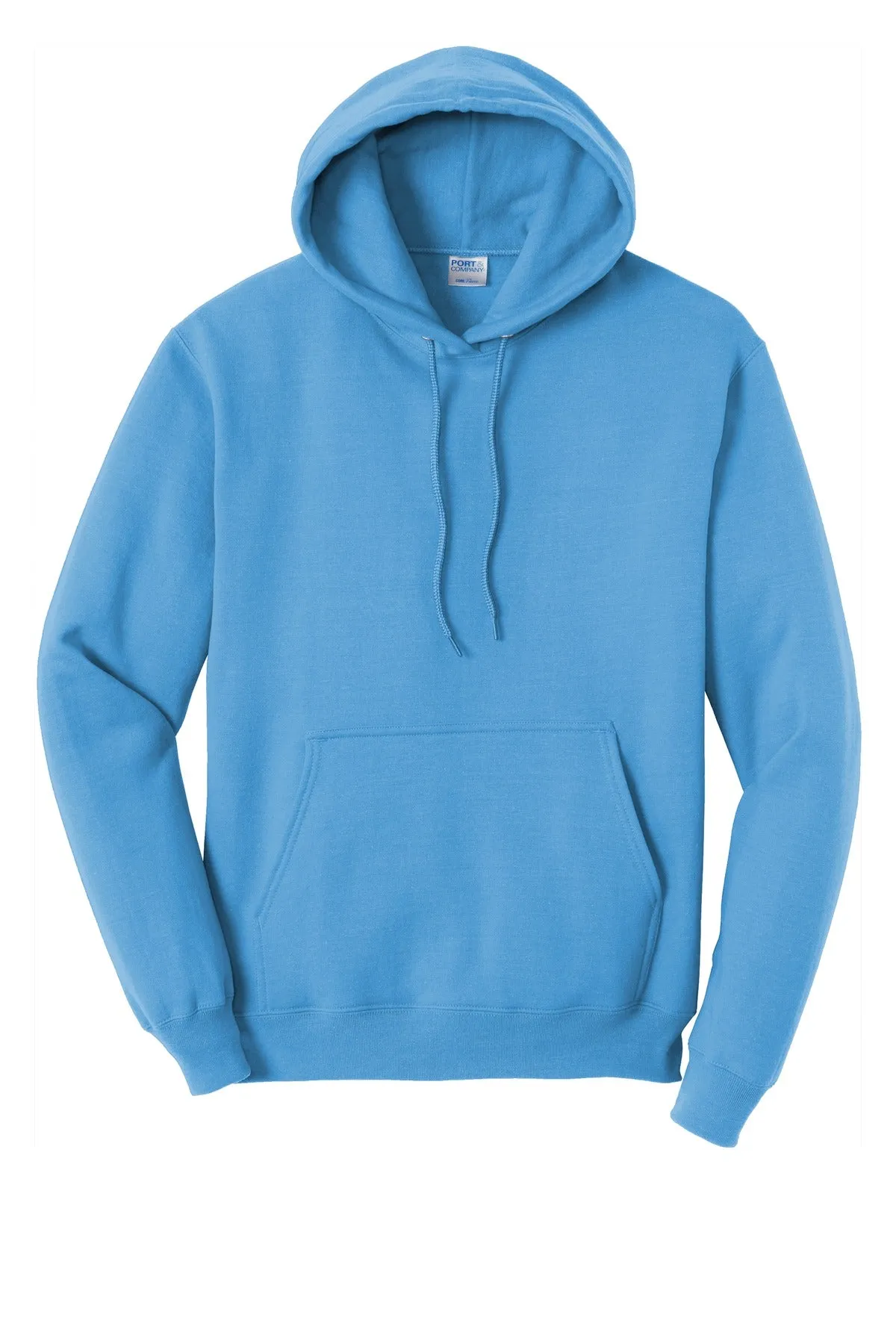 Port & Company Core Fleece Pullover Hooded Sweatshirt. PC78H Aquatic Blue