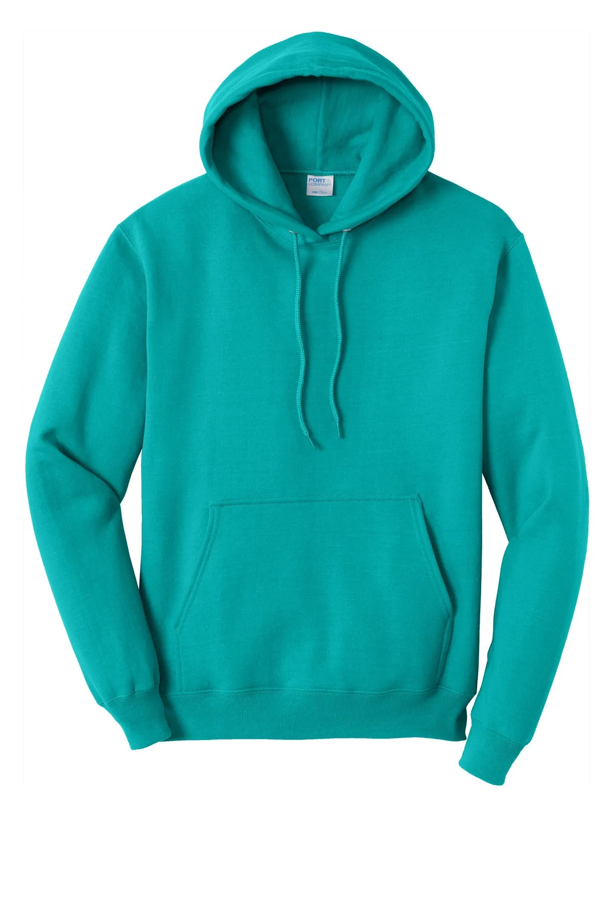 Port & Company Core Fleece Pullover Hooded Sweatshirt. PC78H Bright Aqua