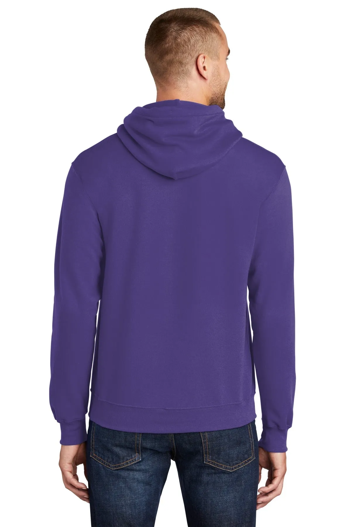 Port & Company Core Fleece Pullover Hooded Sweatshirt. PC78H Purple