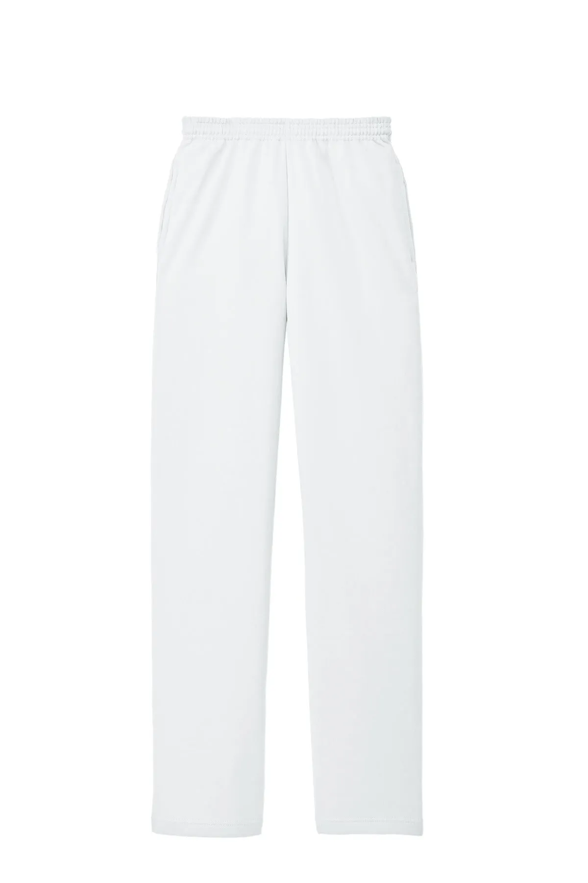 Port & Company Core Fleece Sweatpant with Pockets. PC78P White