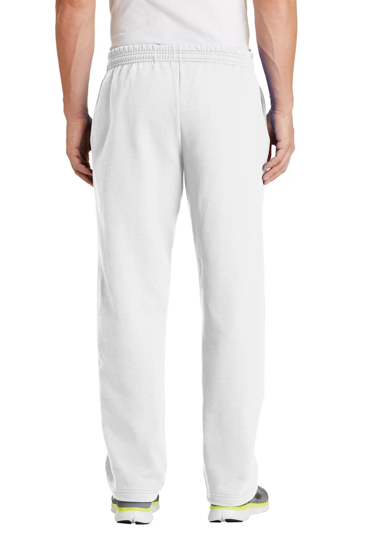 Port & Company Core Fleece Sweatpant with Pockets. PC78P White