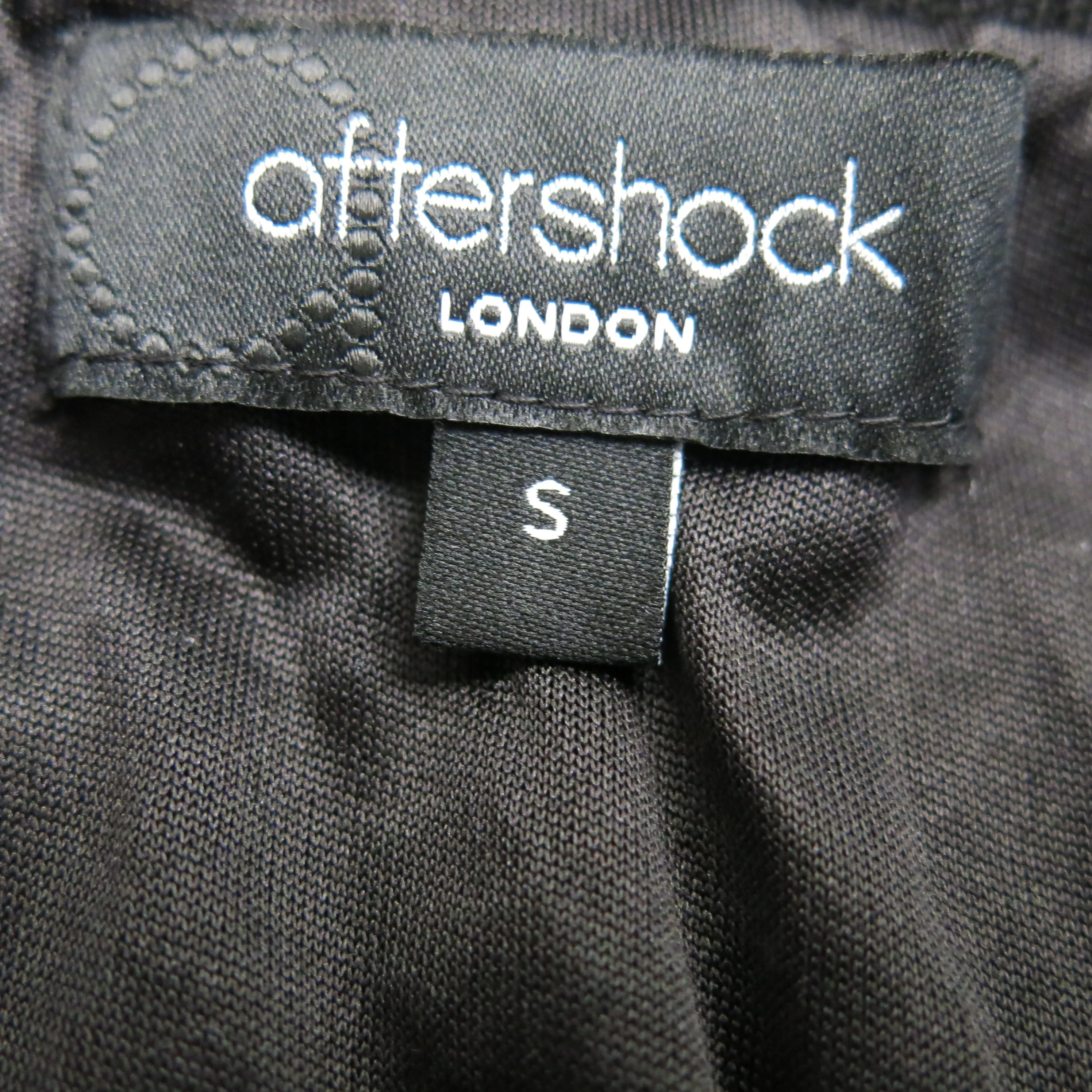 Preloved Fringe Edged Black Shimmer Skirt