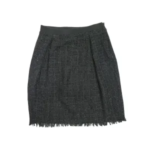 Preloved Fringe Edged Black Shimmer Skirt