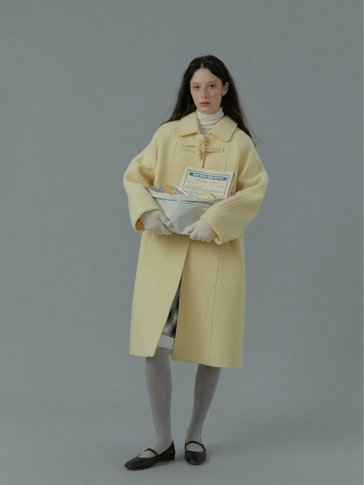 Pure Wool Bouclé Coat