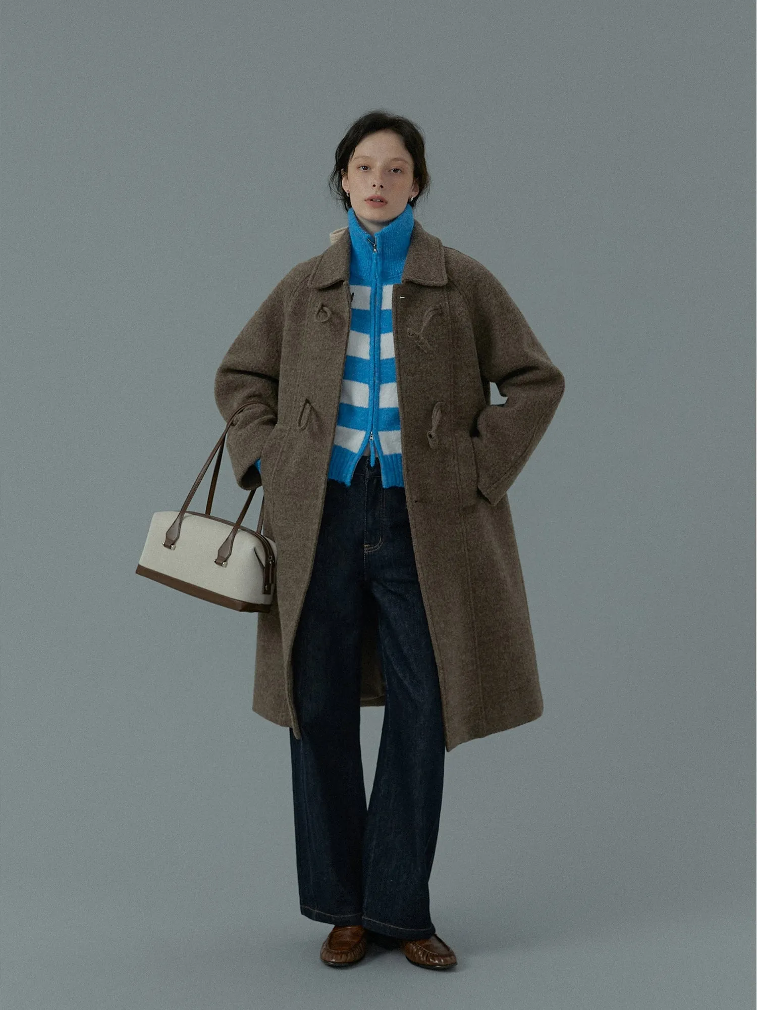 Pure Wool Bouclé Coat