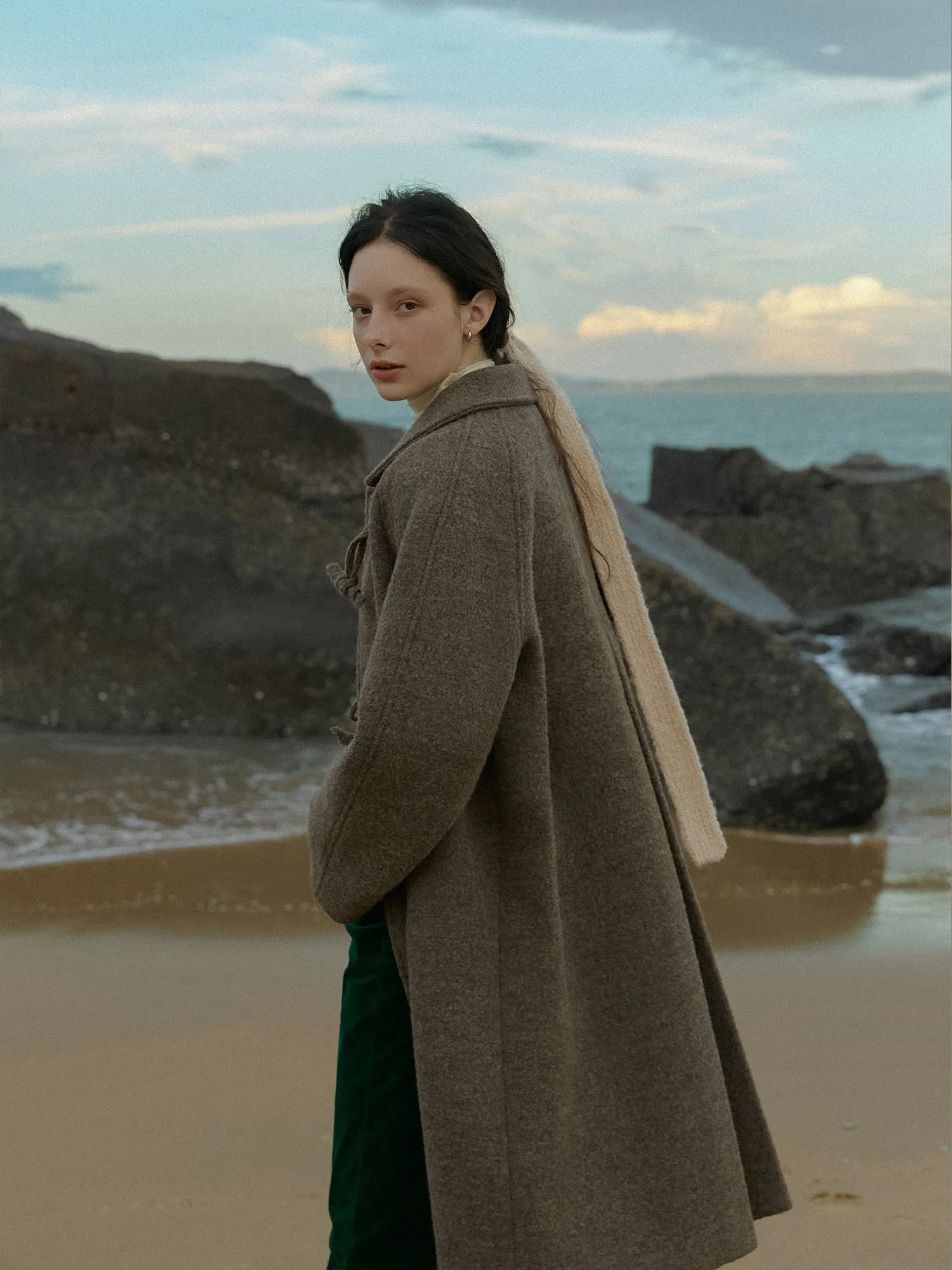 Pure Wool Bouclé Coat