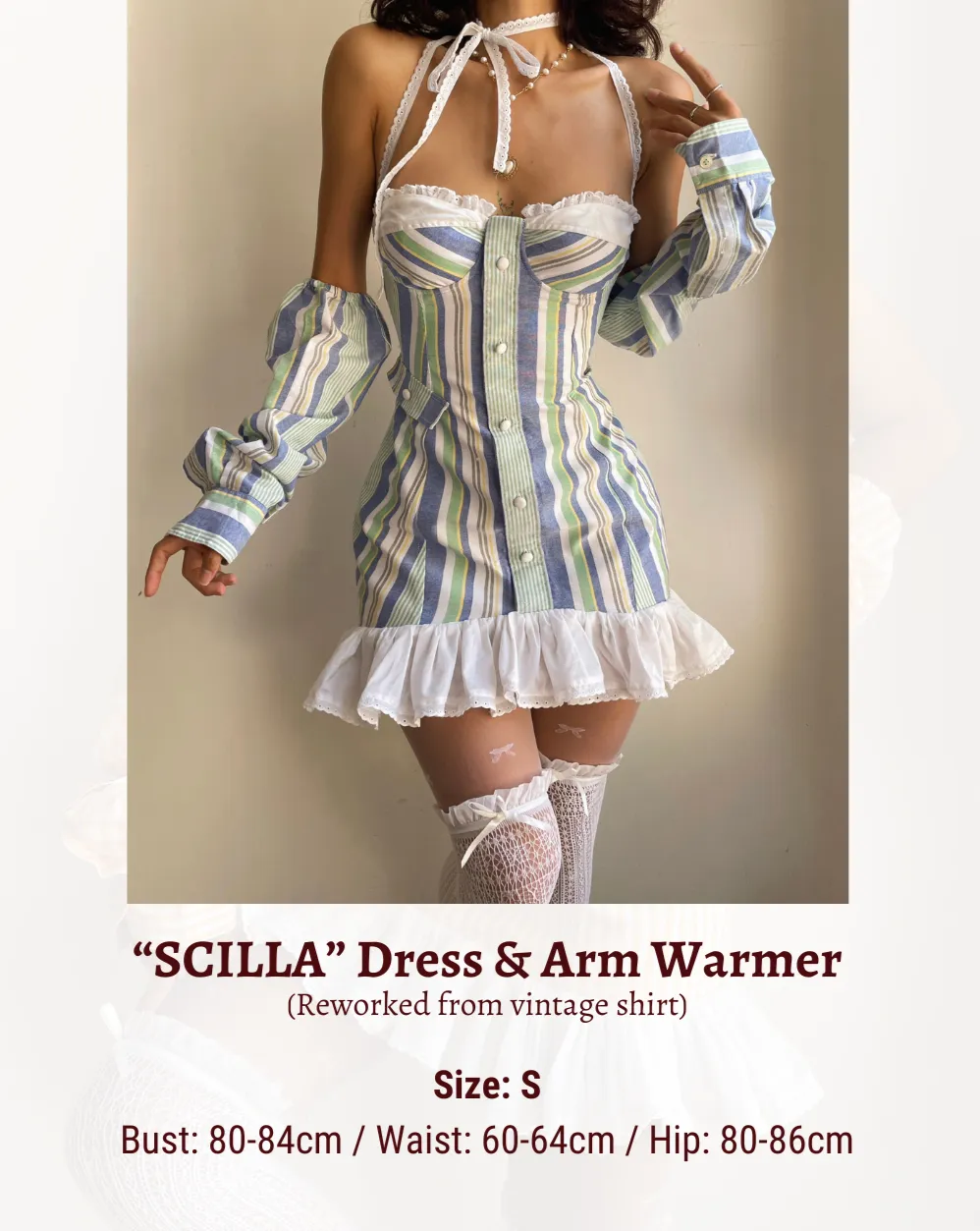 "SCILLA" DRESS & ARM WARMER