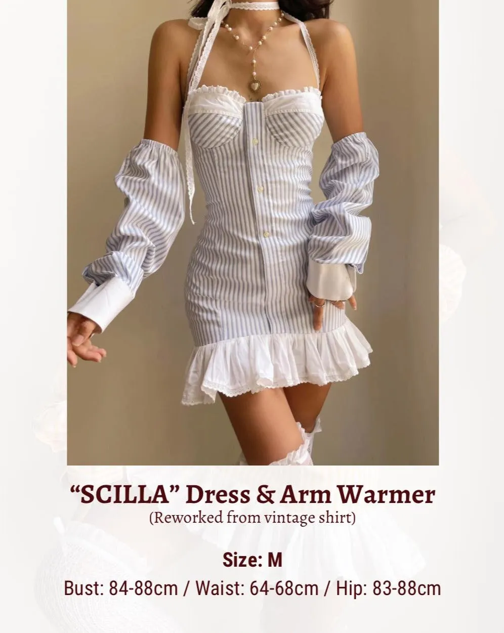 "SCILLA" DRESS & ARM WARMER