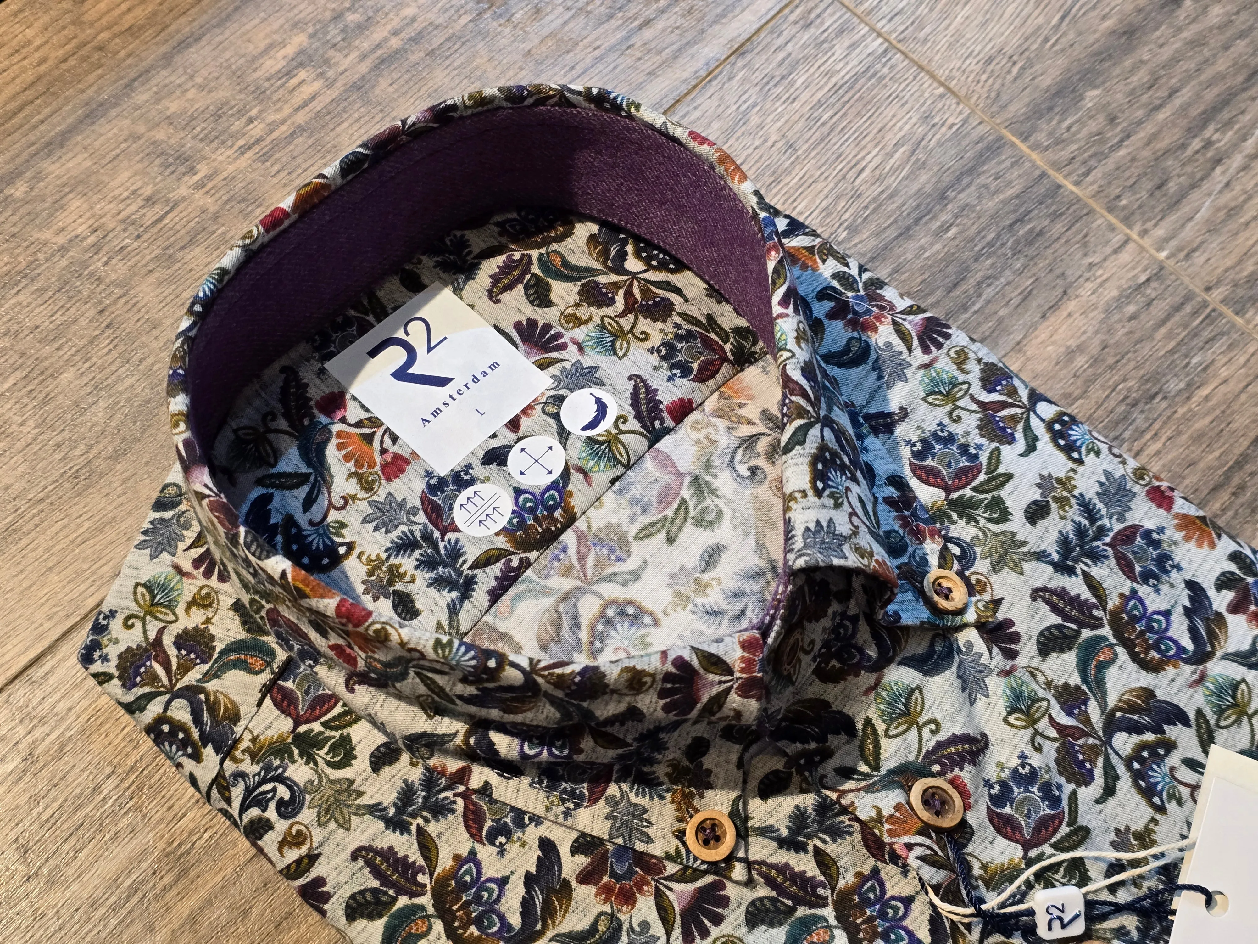 R2 - Amsterdam Winter Floral Poplin Cotton Shirt