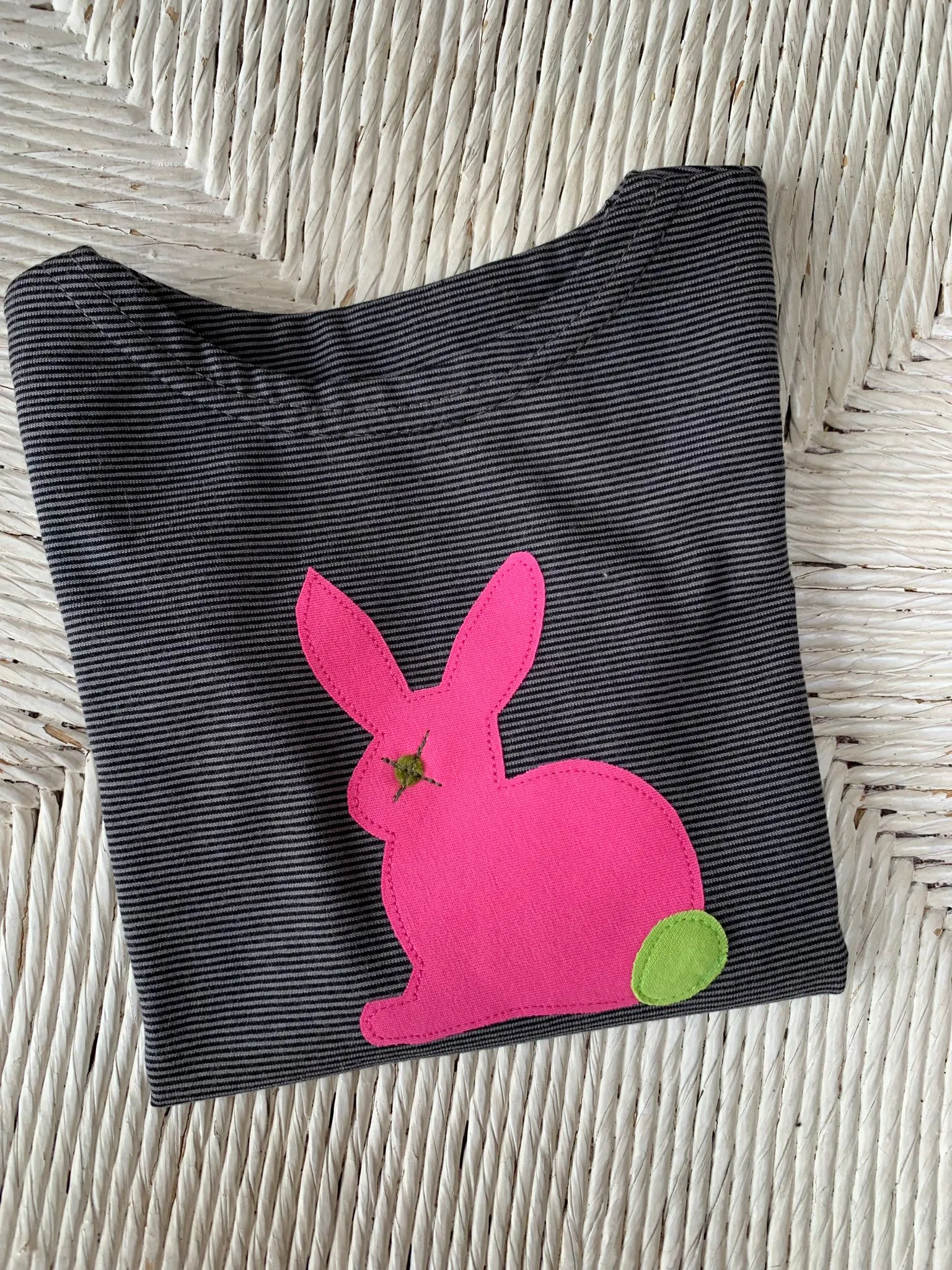 Rabbit Dress - Fine Stripe Grey