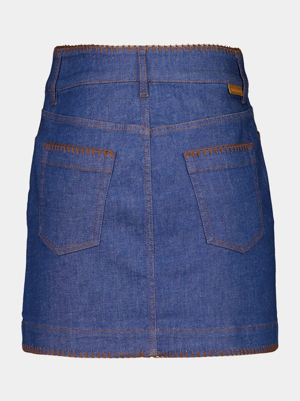 Railway Blue Ascension Mini Denim Skirt