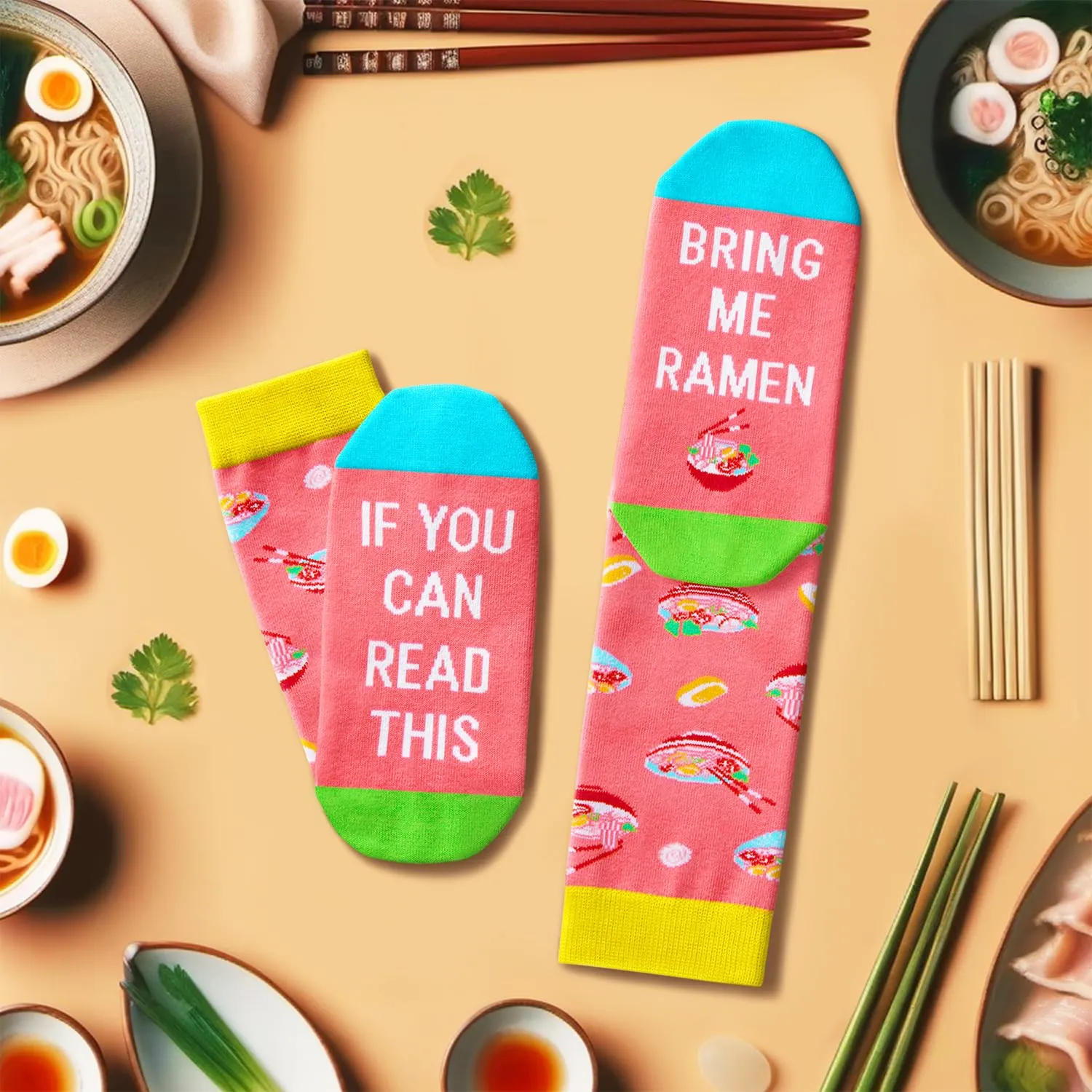 Ramen Gifts for Women Men - Ramen Noodle Socks, Bring Me Ramen