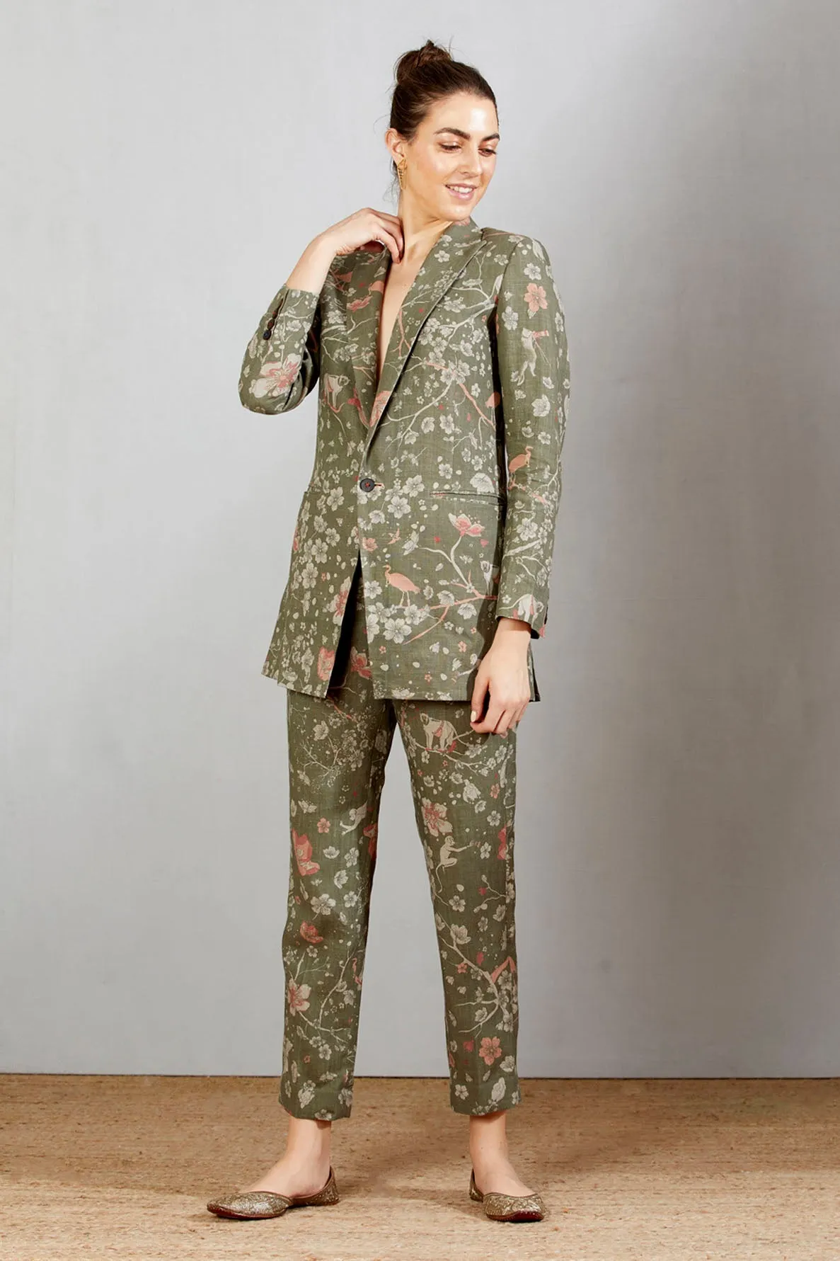 Rana Blazer Linen Grey