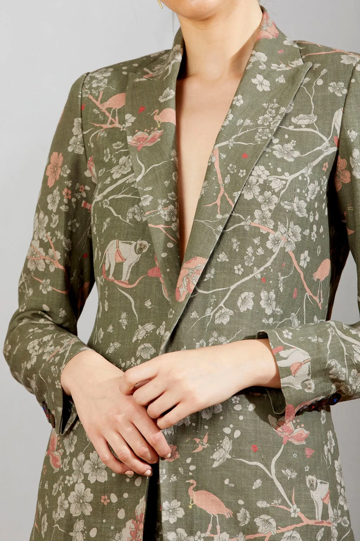 Rana Blazer Linen Grey