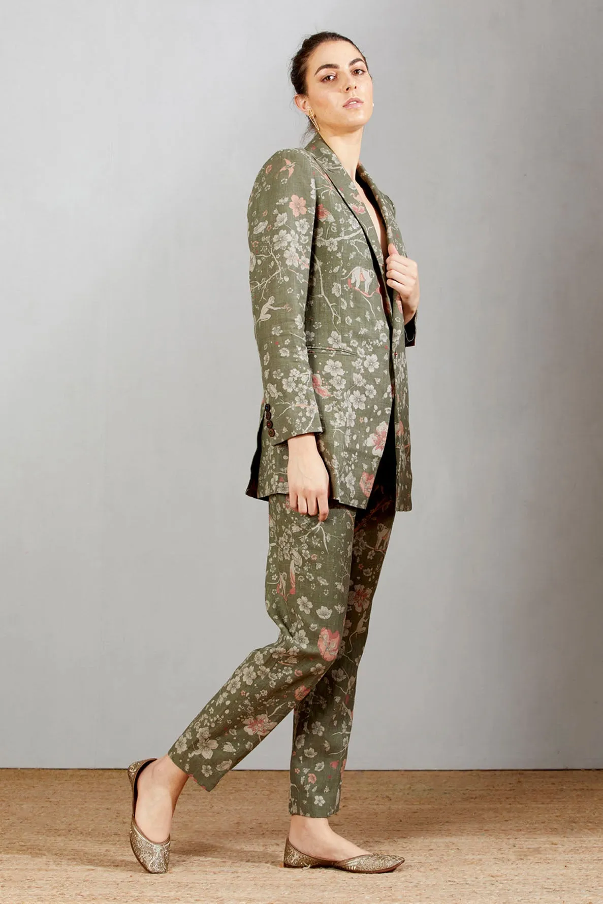 Rana Blazer Linen Grey