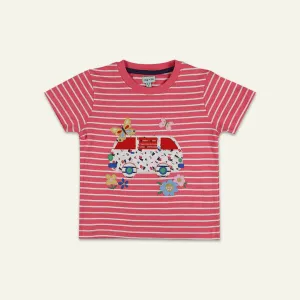Red Stripe Print T-Shirt