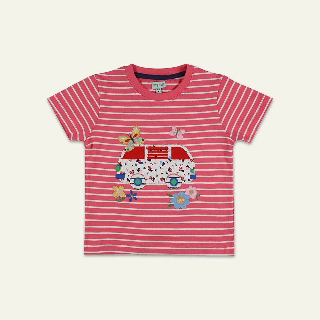 Red Stripe Print T-Shirt