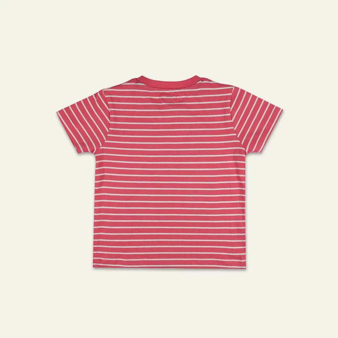 Red Stripe Print T-Shirt