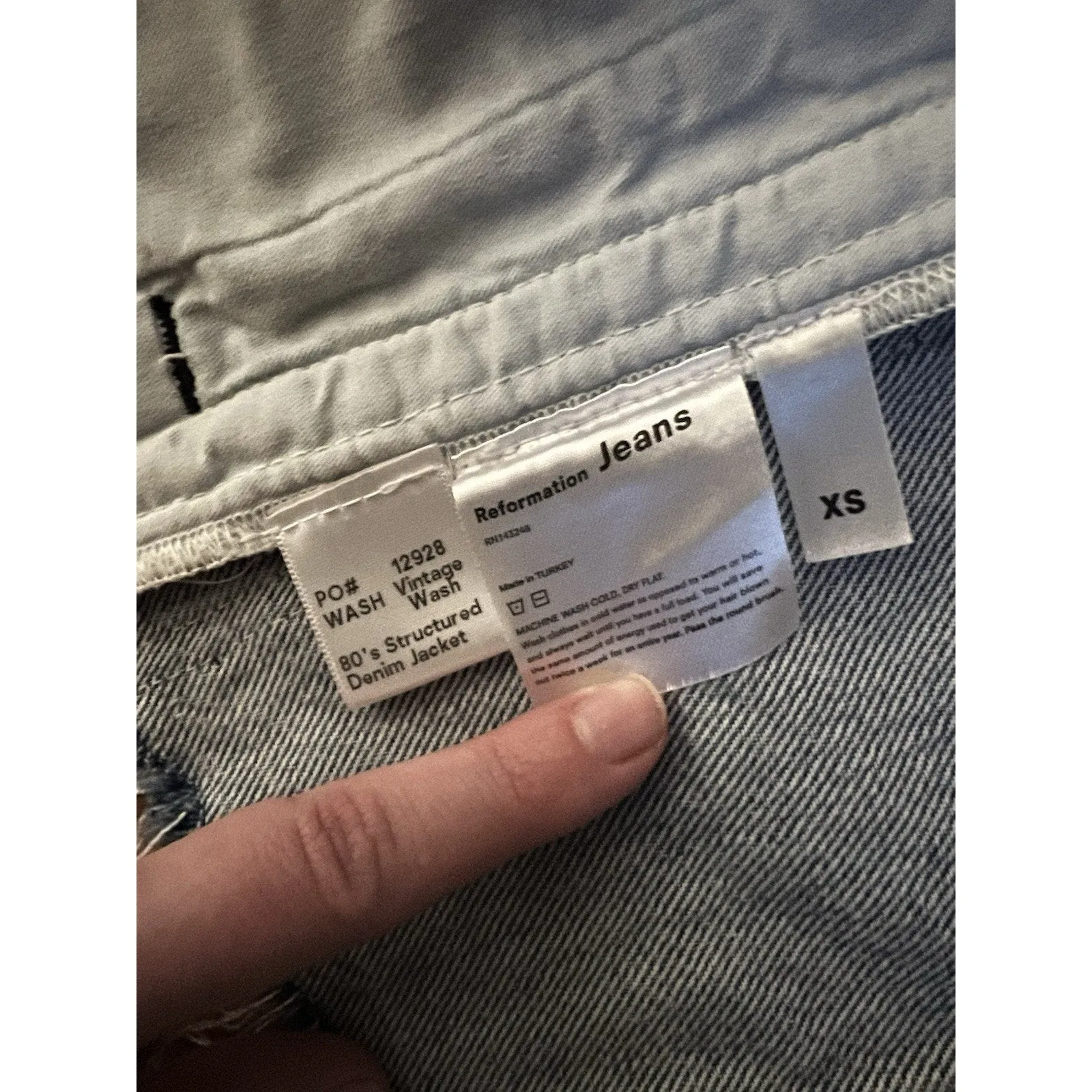 Reformation Women's 80s Structured Denim Jacket - Blue (XS)