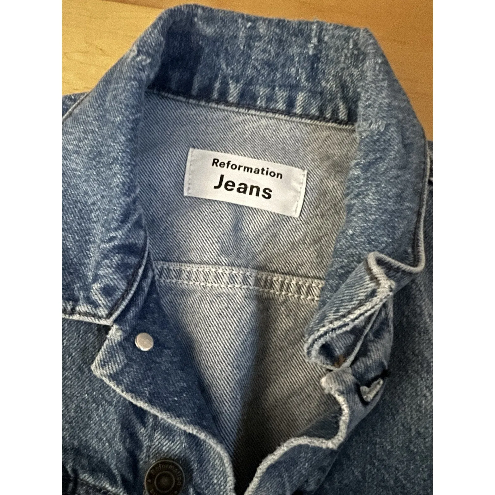 Reformation Women's 80s Structured Denim Jacket - Blue (XS)