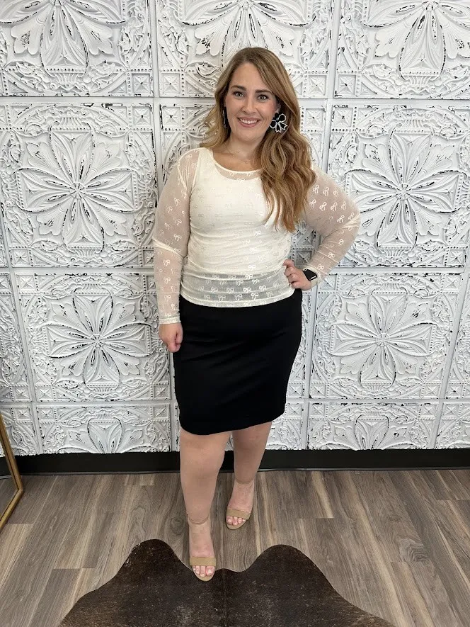 Reg/Curvy Pencil Skirt with Back Slit