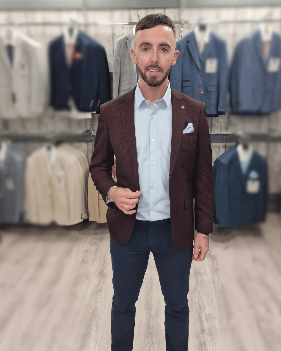 Regent Wine Jacket with Navy Chino