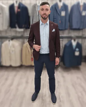 Regent Wine Jacket with Navy Chino