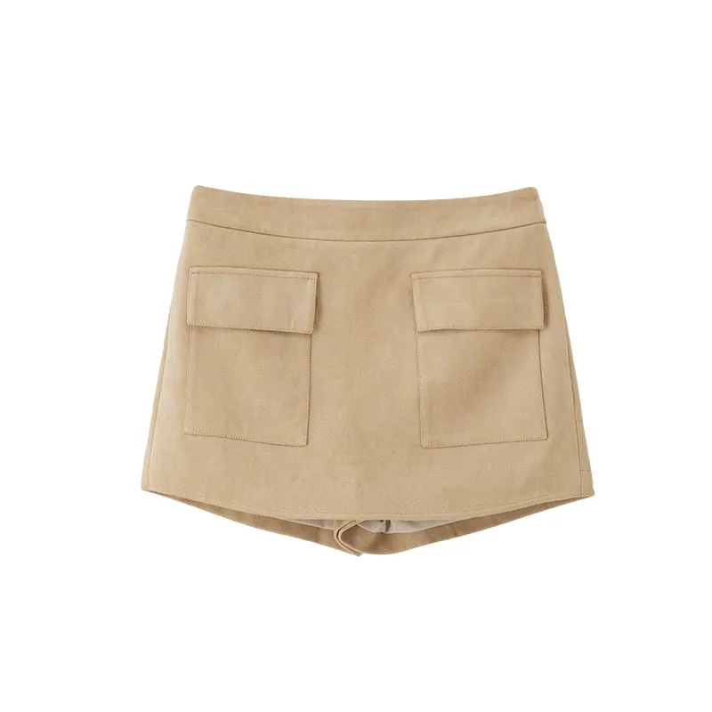 Retro Suede Mini Skirt