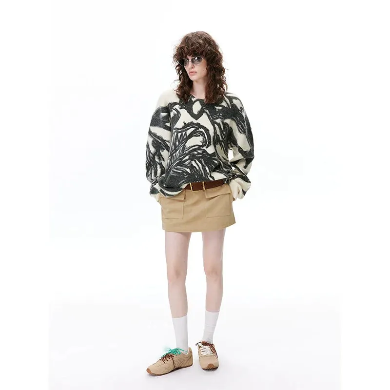 Retro Suede Mini Skirt