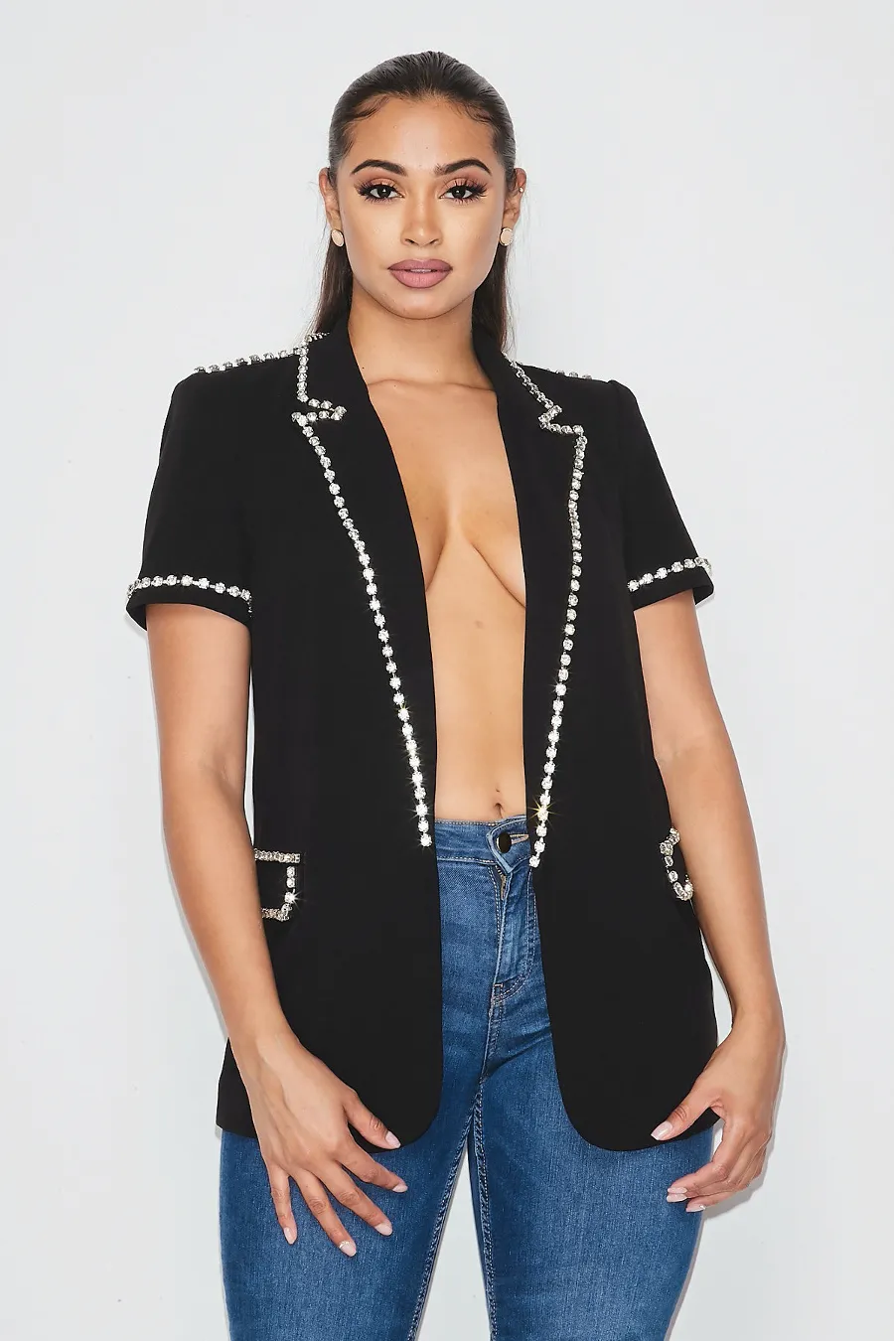 Rhinestone Regalia Blazer
