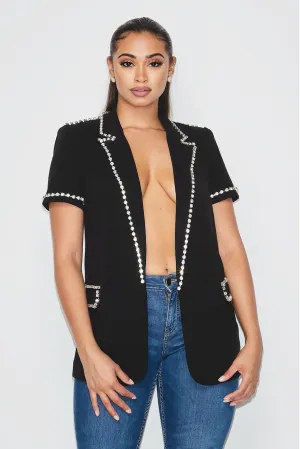 Rhinestone Regalia Blazer